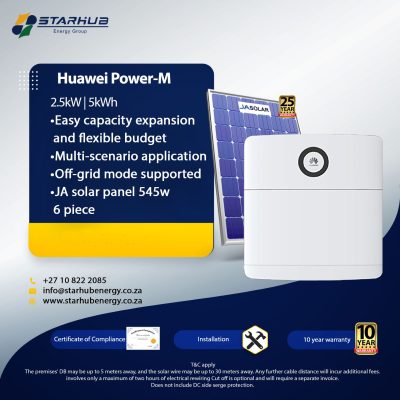 Huawei Power-M 2.5kW | 5kW with 6-piece solar pane